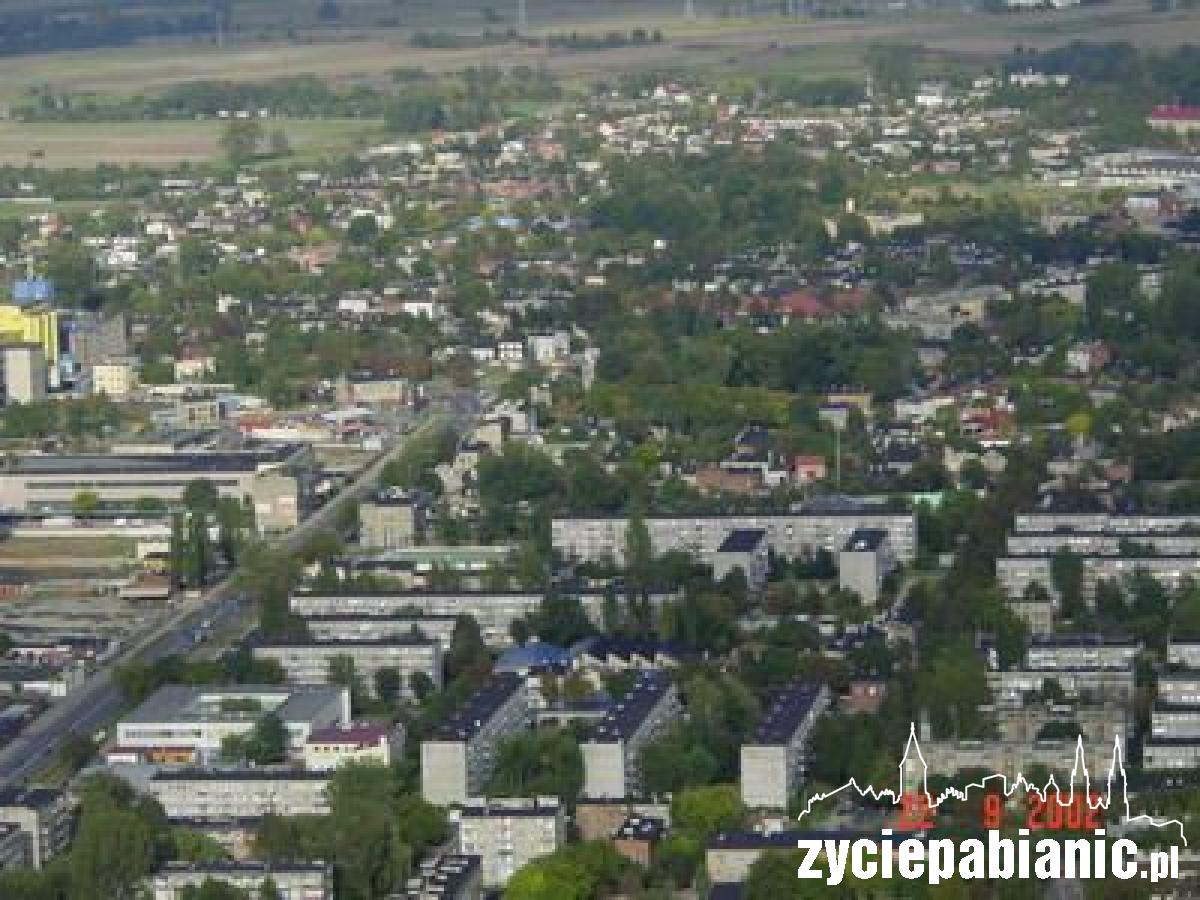 Pabianice z lotu ptaka