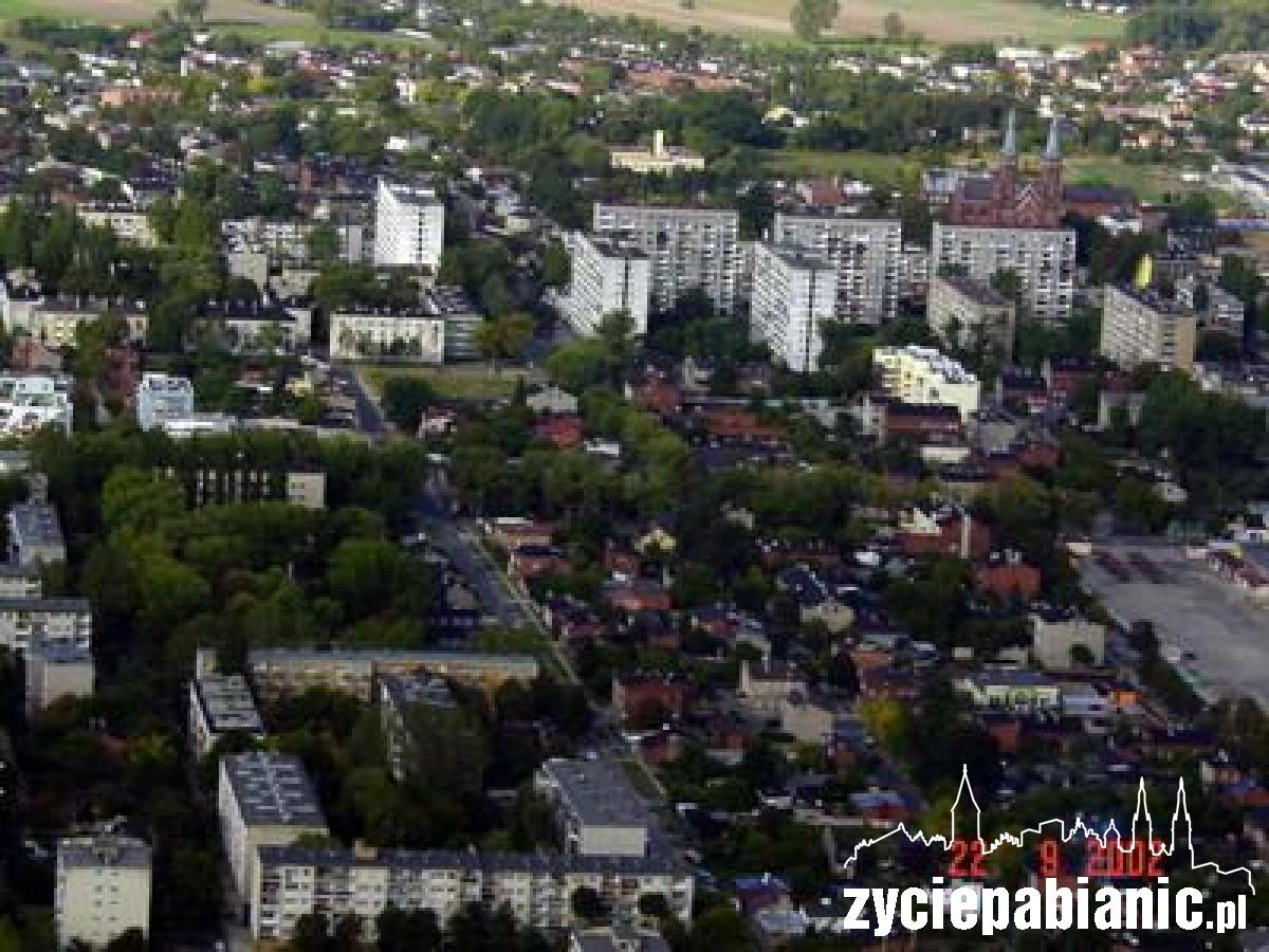 Pabianice z lotu ptaka