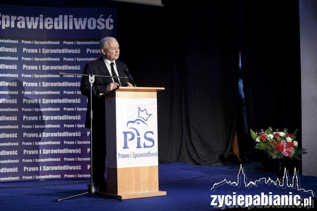 Jarosław Kaczyński w Pabianicach