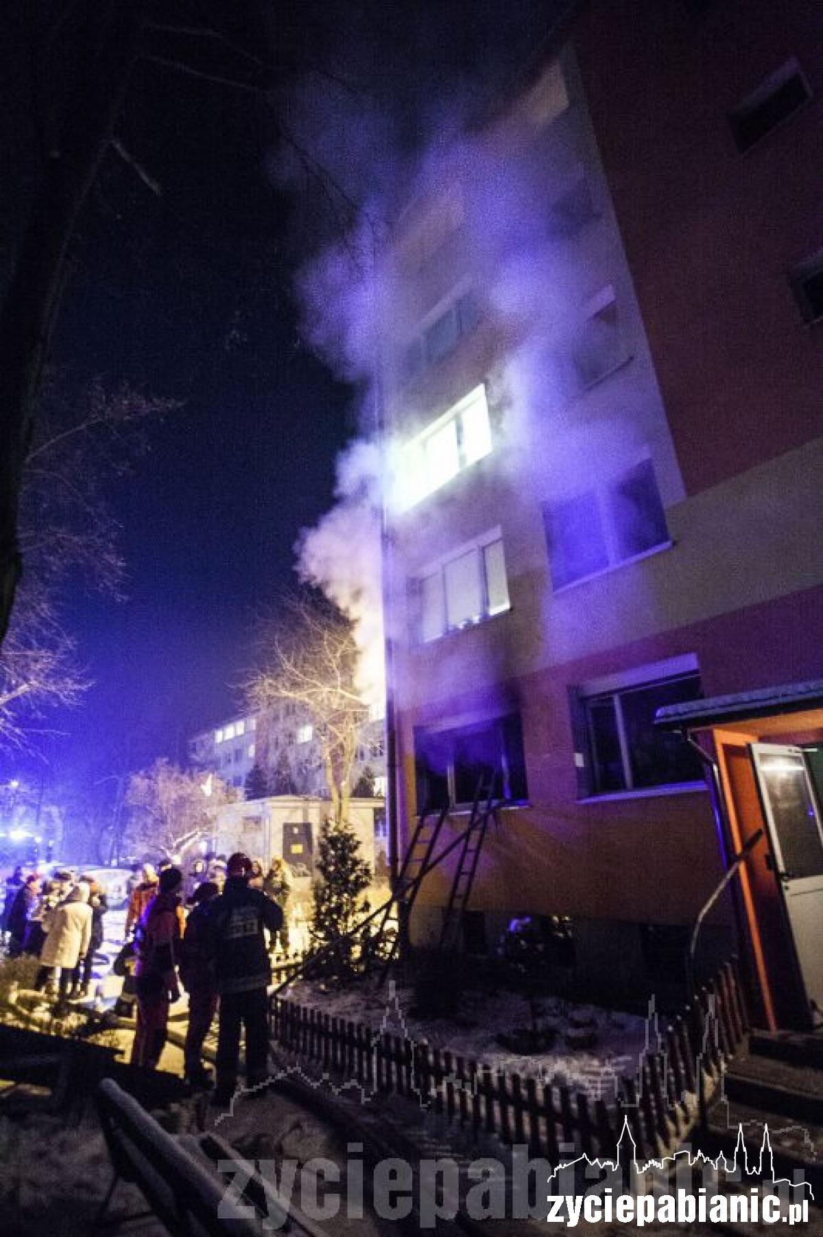 Pożar w bloku
