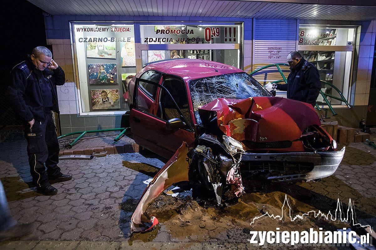 Pijany roztrzaskał się na budynku