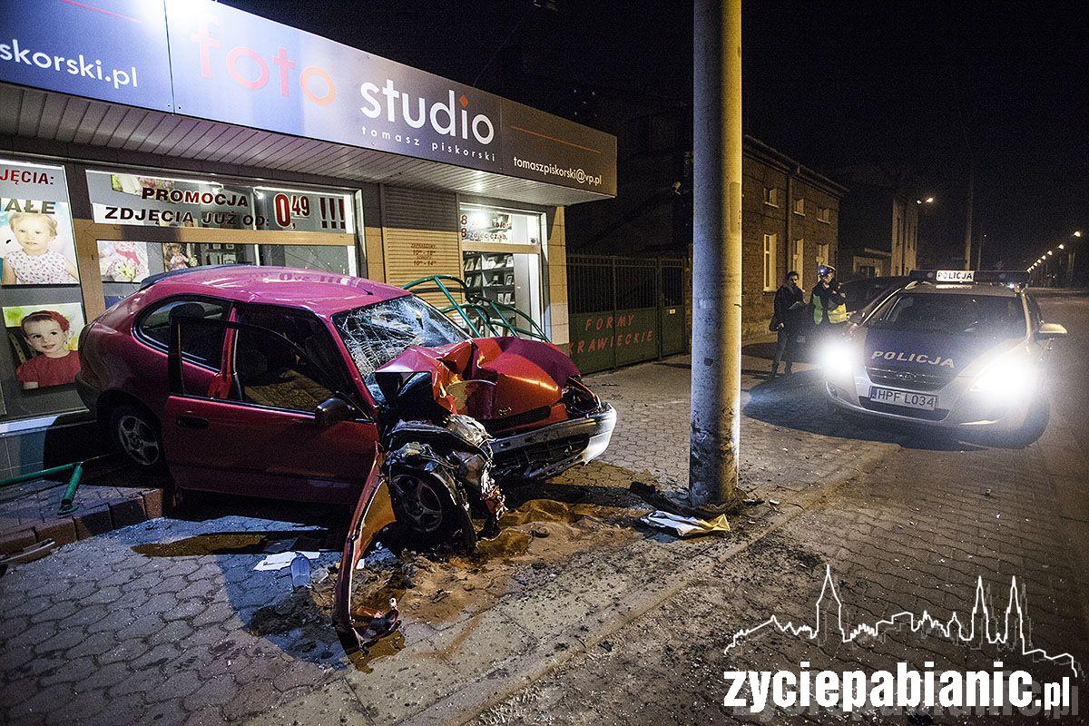 Pijany roztrzaskał się na budynku