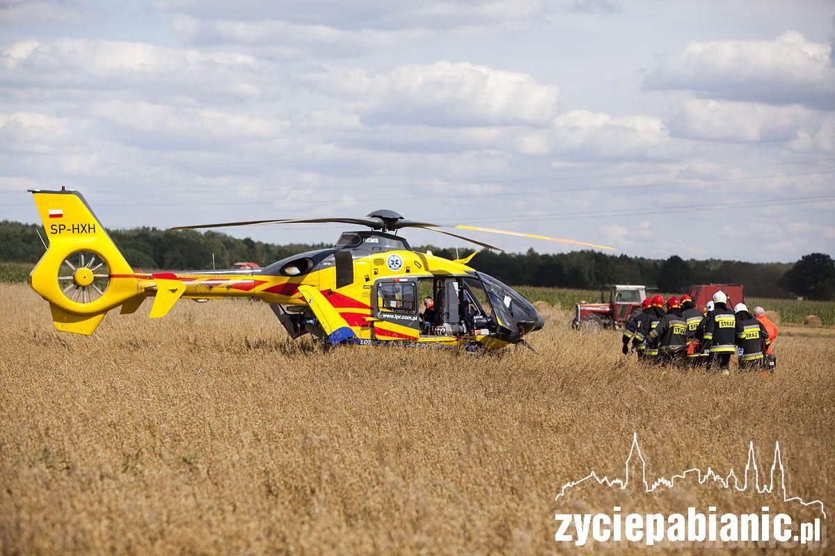 Wypadek na polu: rolnik stracił rękę