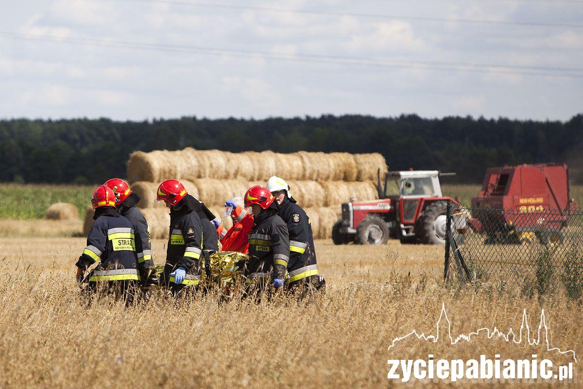Wypadek na polu: rolnik stracił rękę