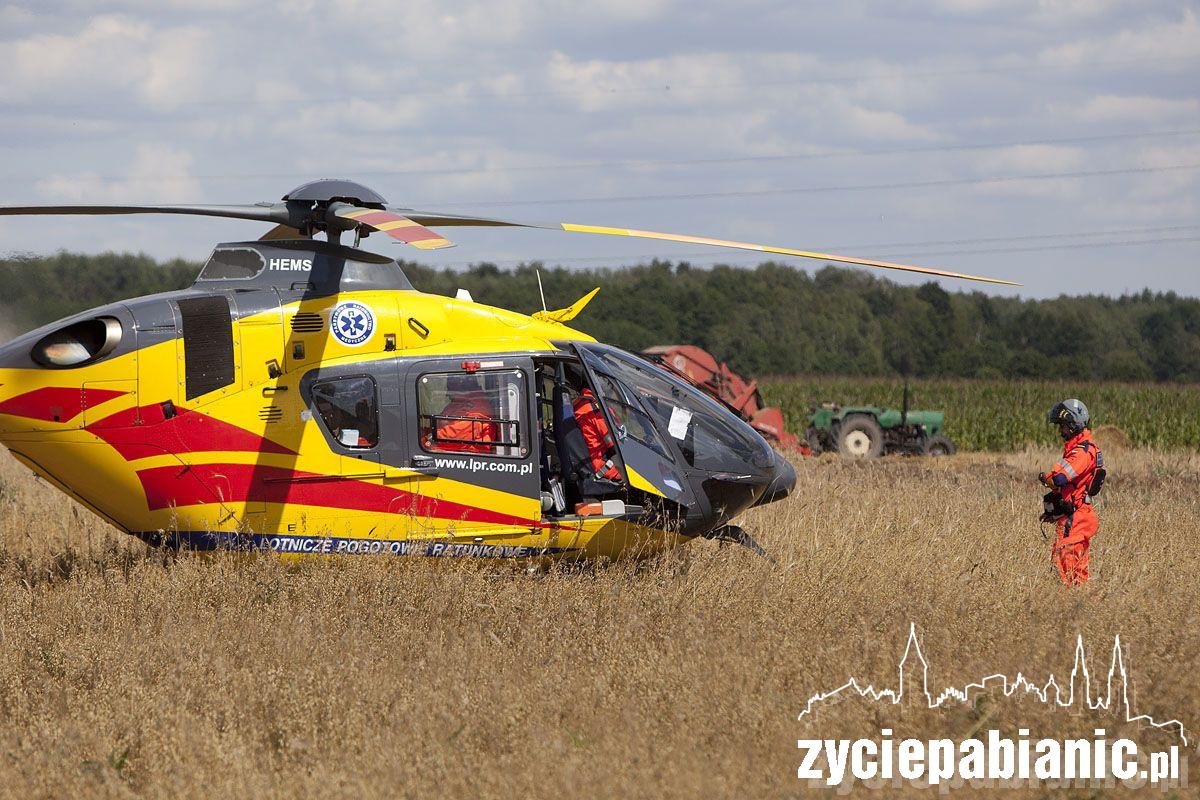 Wypadek na polu: rolnik stracił rękę