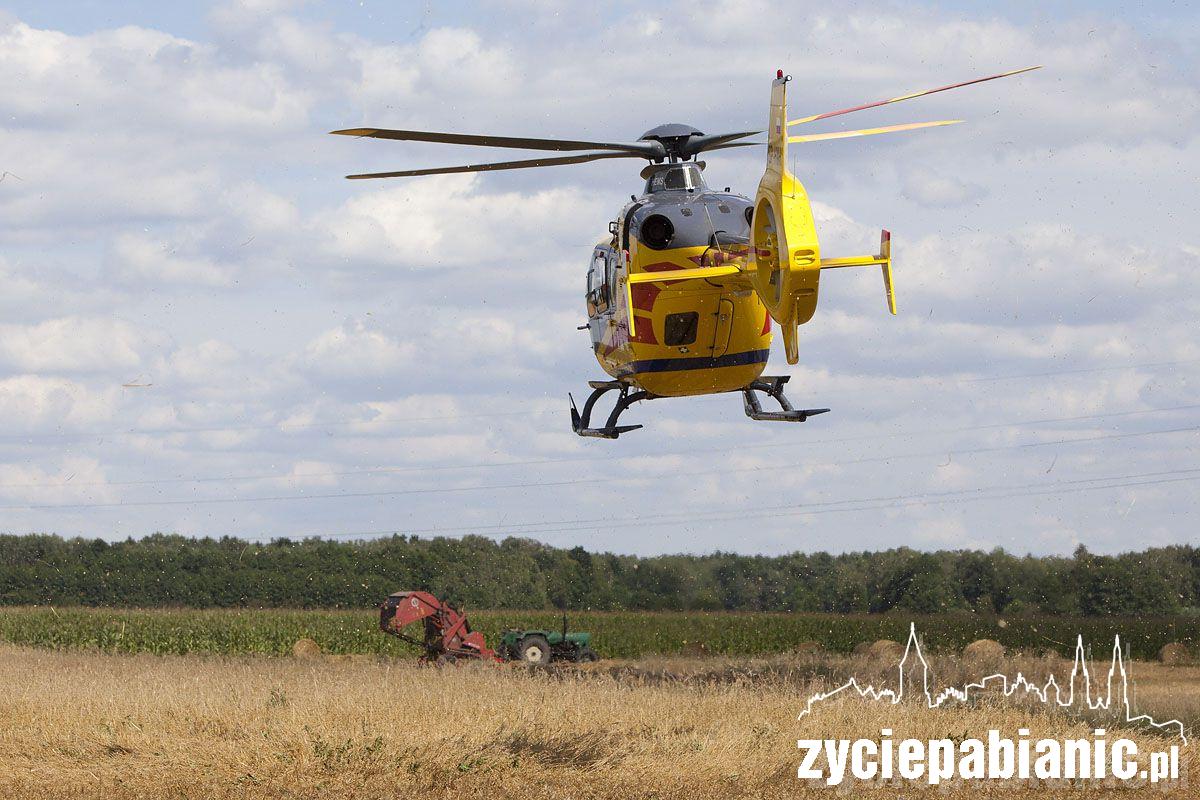Wypadek na polu: rolnik stracił rękę