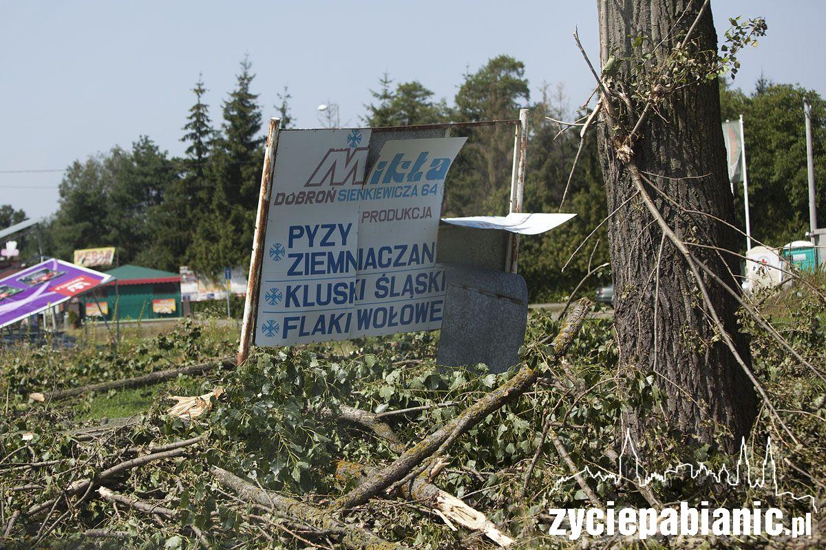 Zniszczenia po burzy w gminie Dobroń