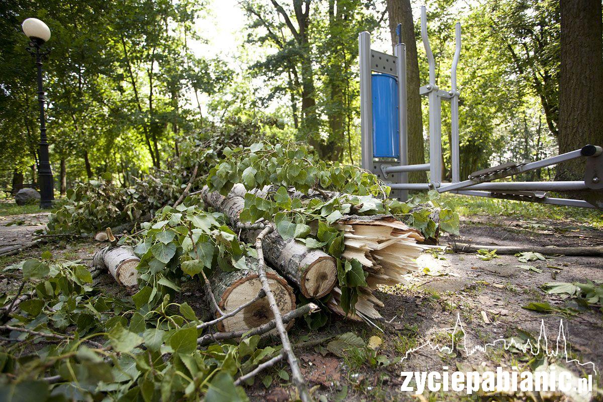 Zniszczenia po burzy w gminie Dobroń
