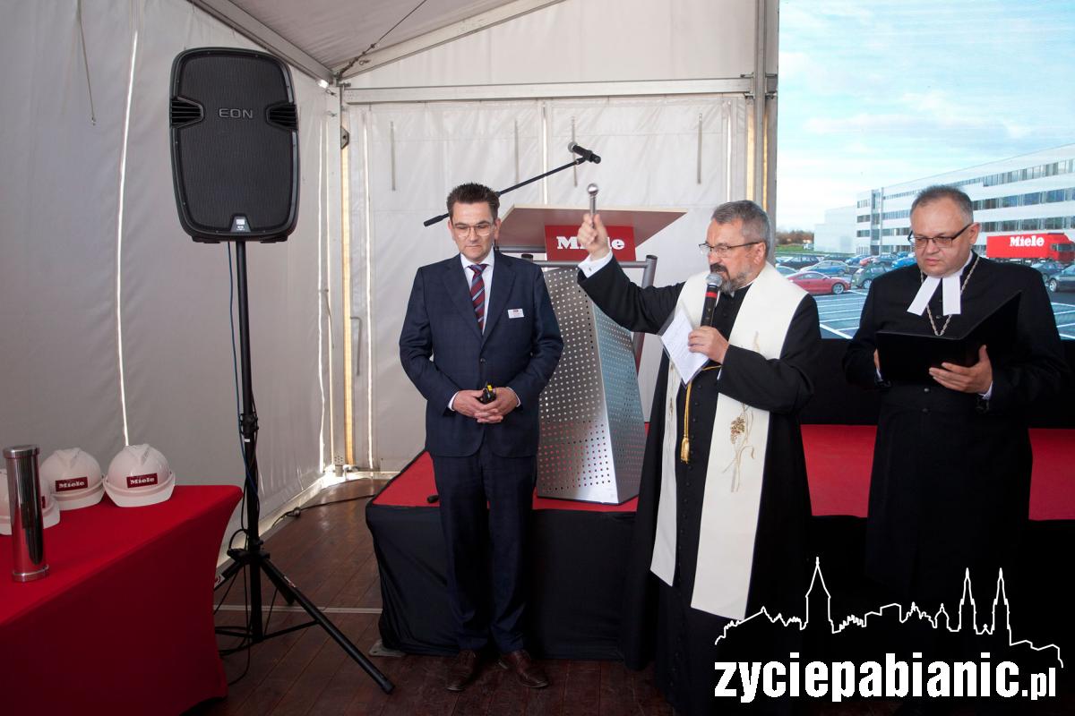 Wmurowanie kamienia węgielnego pod fabrykę Miele w Ksawerowie