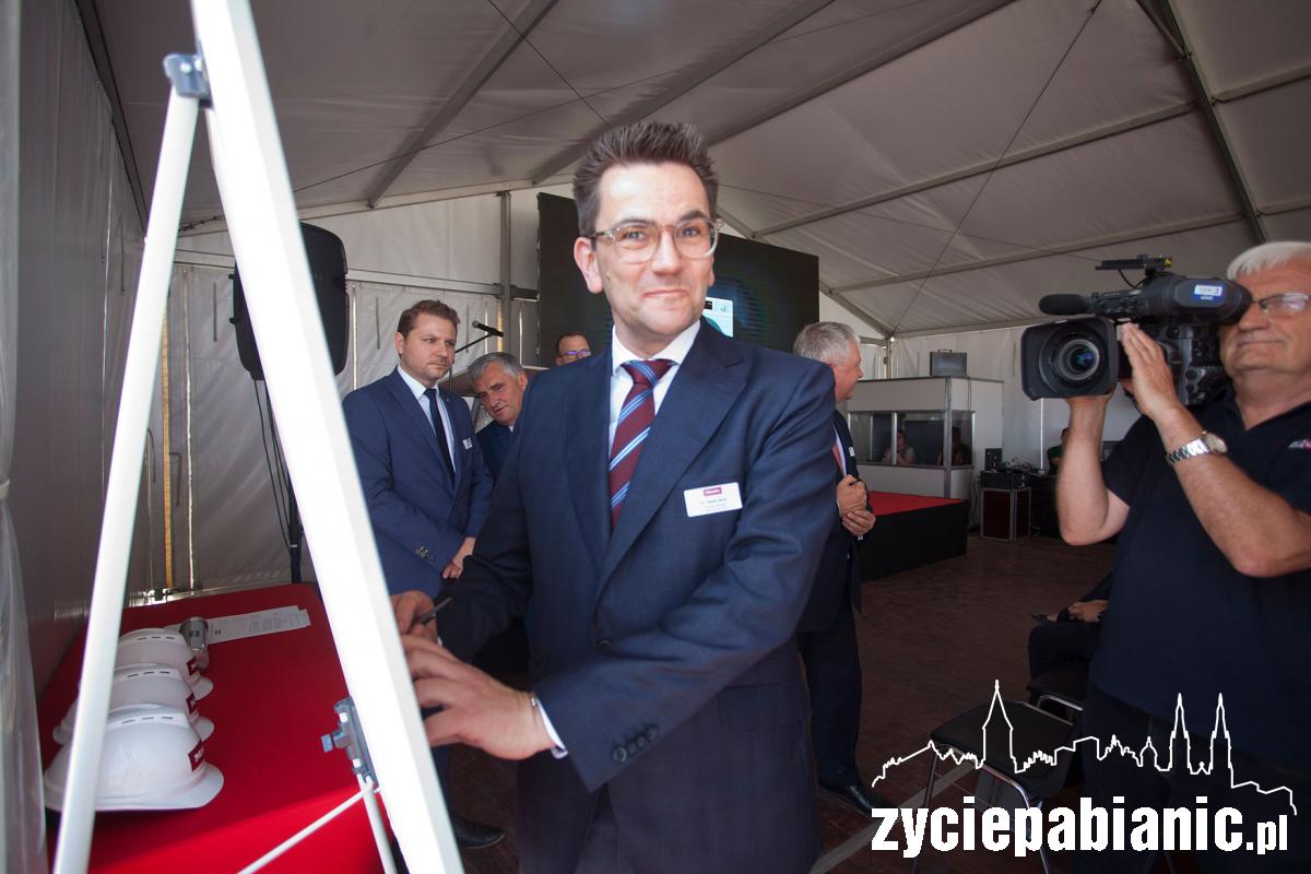 Wmurowanie kamienia węgielnego pod fabrykę Miele w Ksawerowie