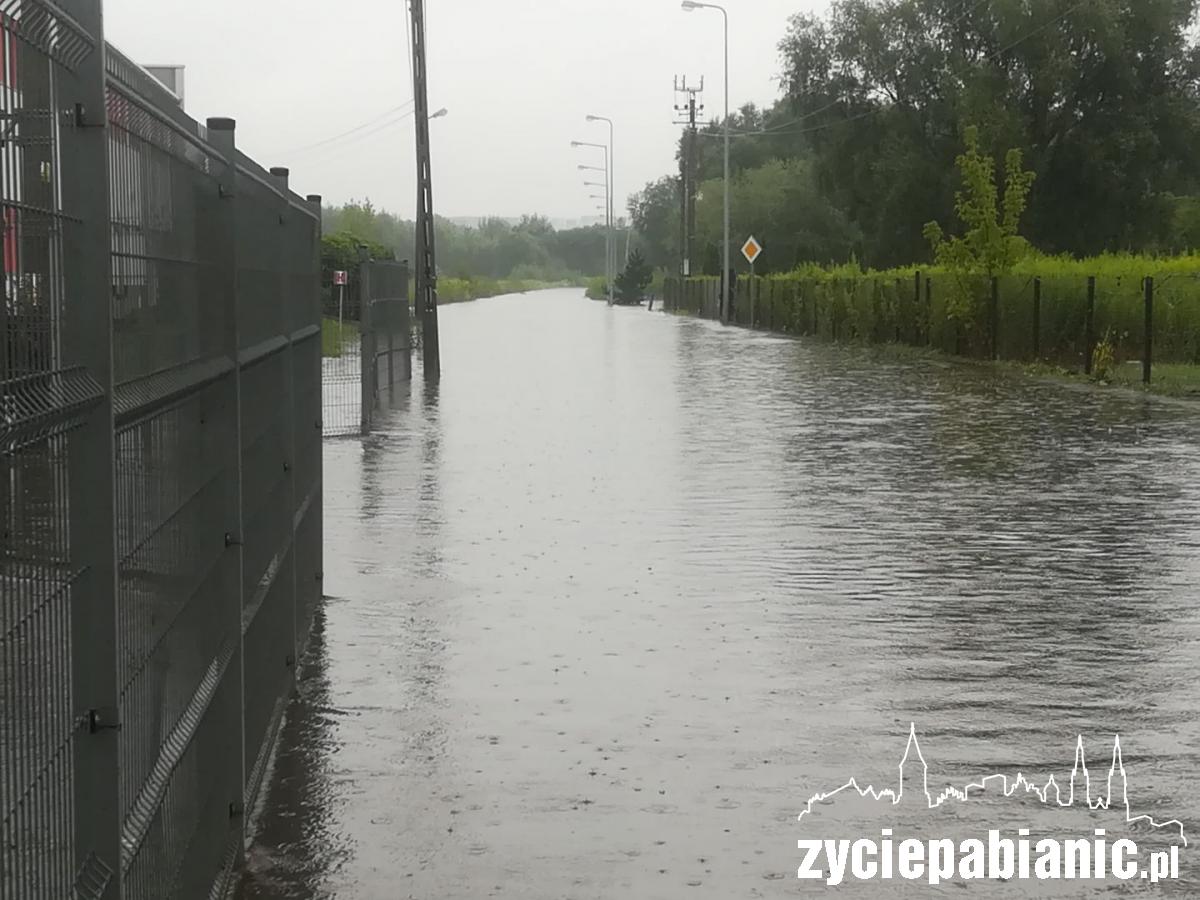 Powódź w strefie ekonomicznej w Konstantynowie