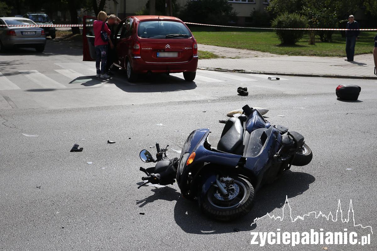 Ranny motorowerzysta