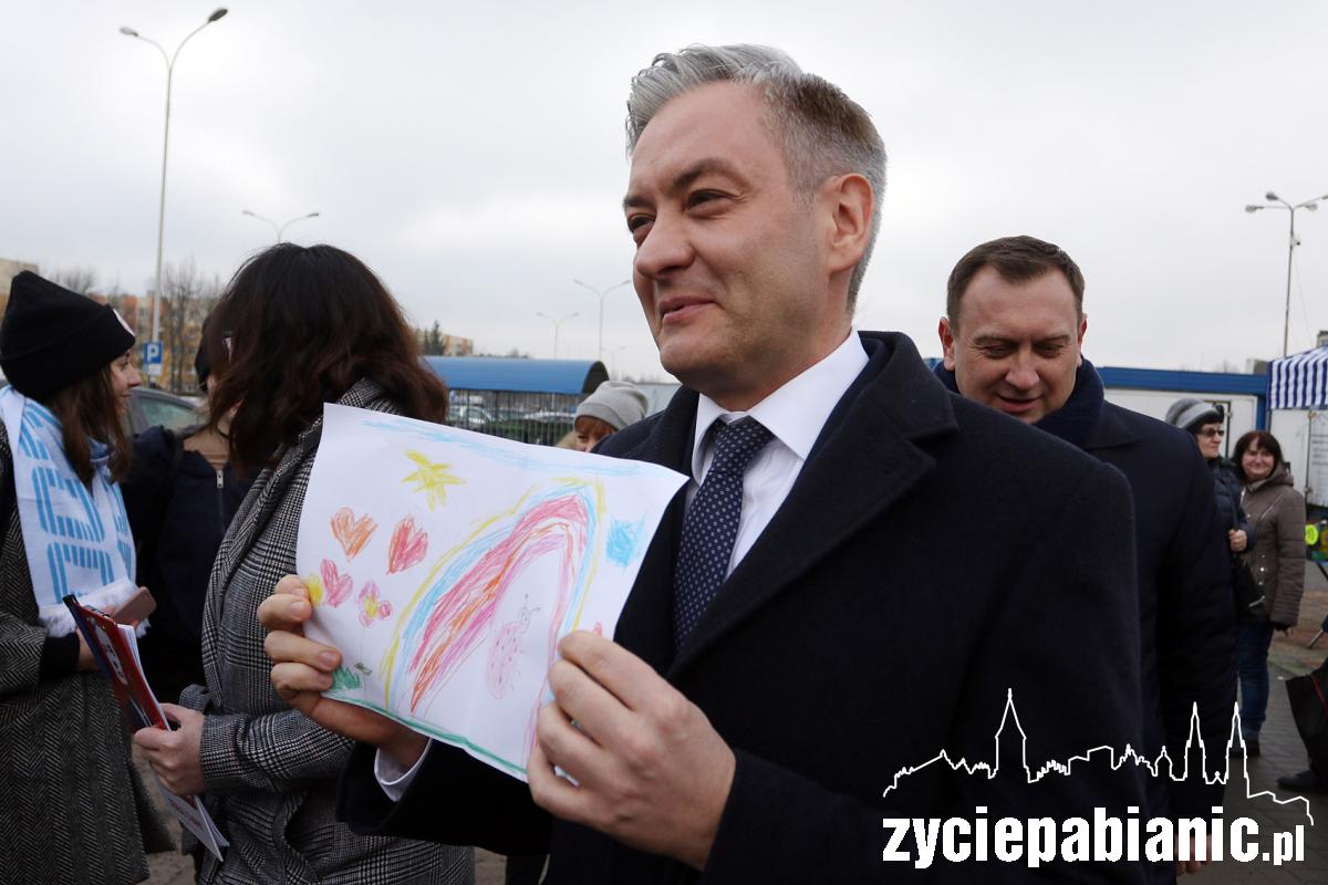 Robert Biedroń z wizytą w Pabianicach