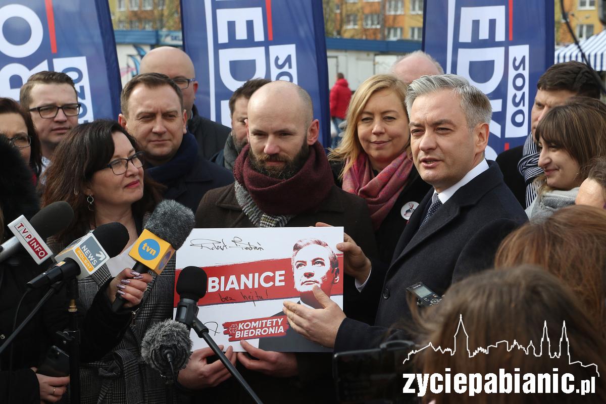 Robert Biedroń z wizytą w Pabianicach