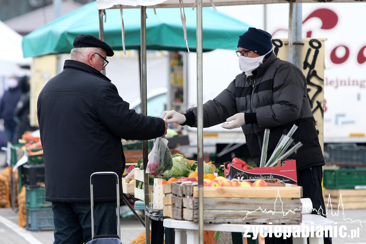 Zakupy na rynku w czasie epidemii
