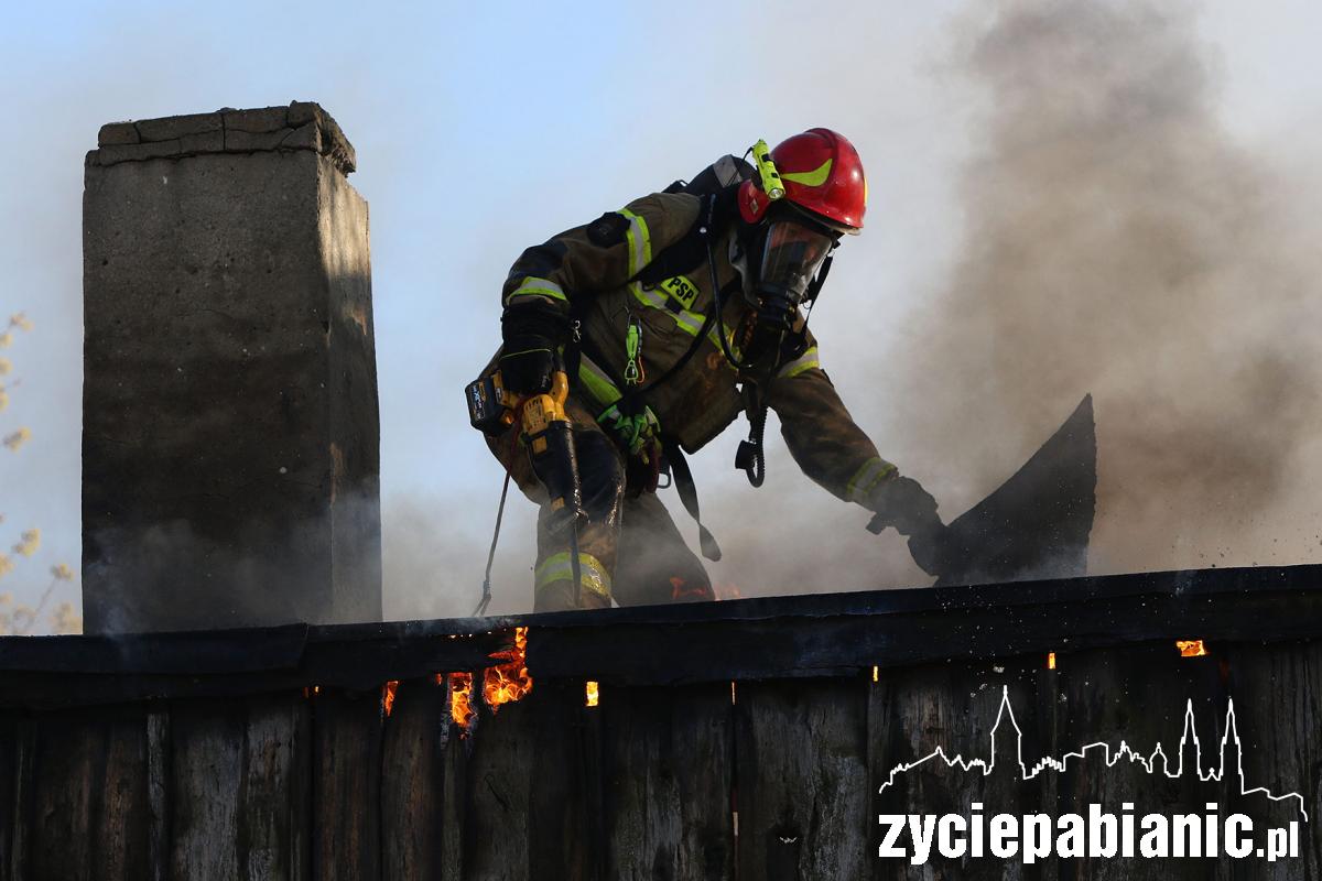 Pożar pustostanu przy ul. Żeromskiego
