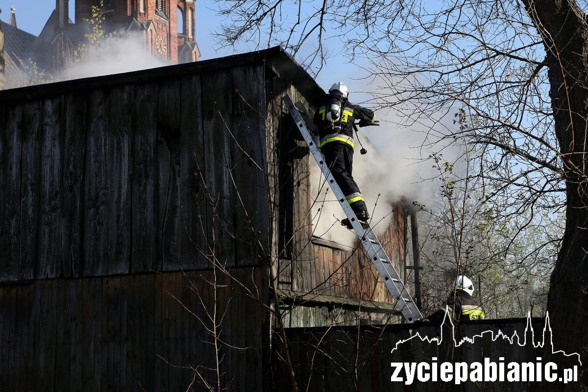 Pożar pustostanu przy ul. Żeromskiego