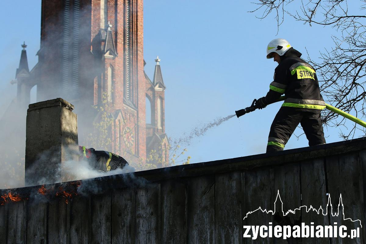 Pożar pustostanu przy ul. Żeromskiego