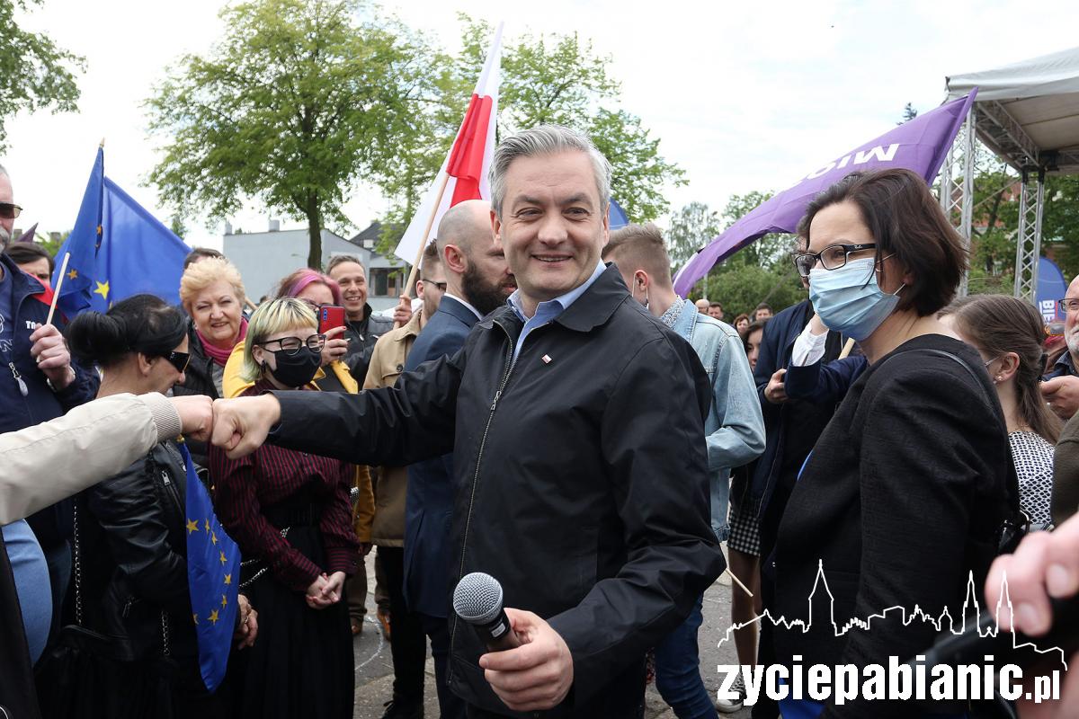 Robert Biedroń odwiedził Pabianice