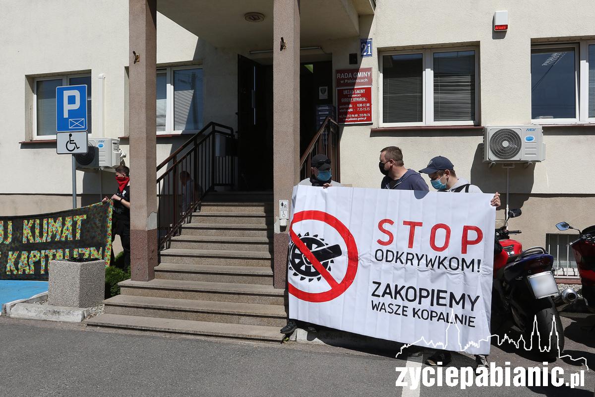 Protest przeciwko budowie kopalni w Porszewicach