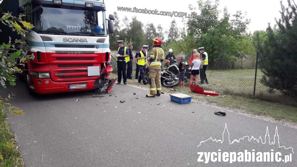 Motocykl kontra ciężarówka