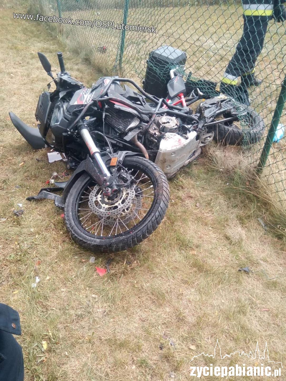 Motocykl kontra ciężarówka