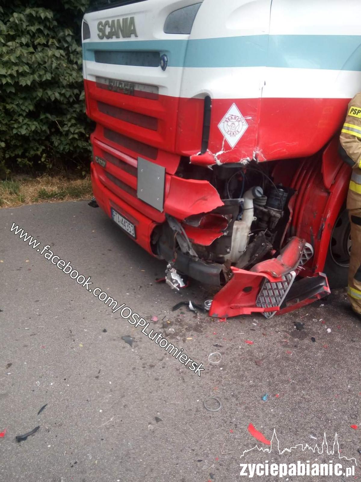Motocykl kontra ciężarówka