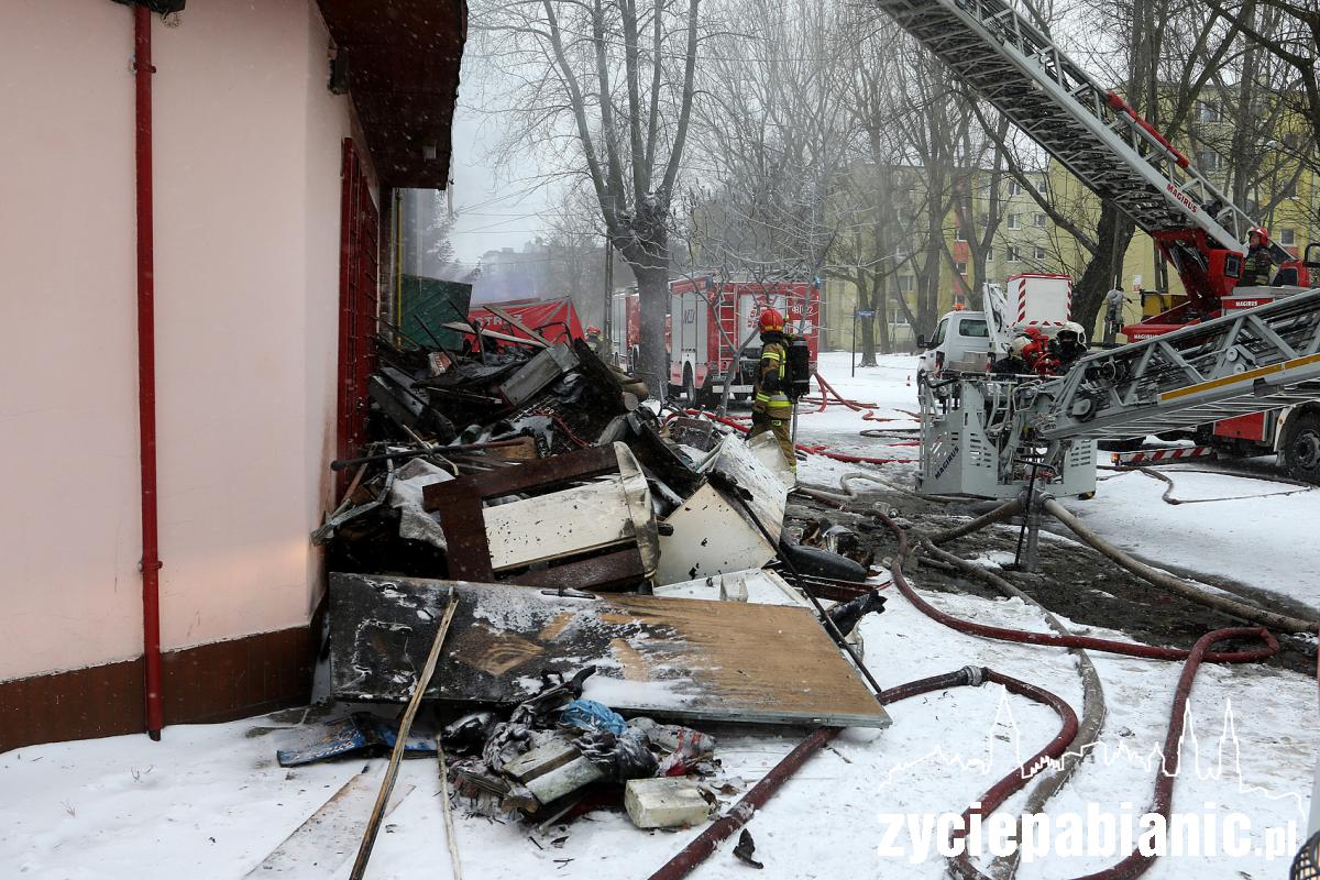 Pożar kamienicy przy ul. Wileńskiej