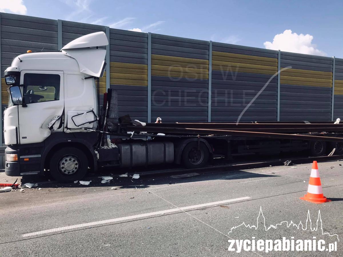 Stłuczka ciężarówek na S8