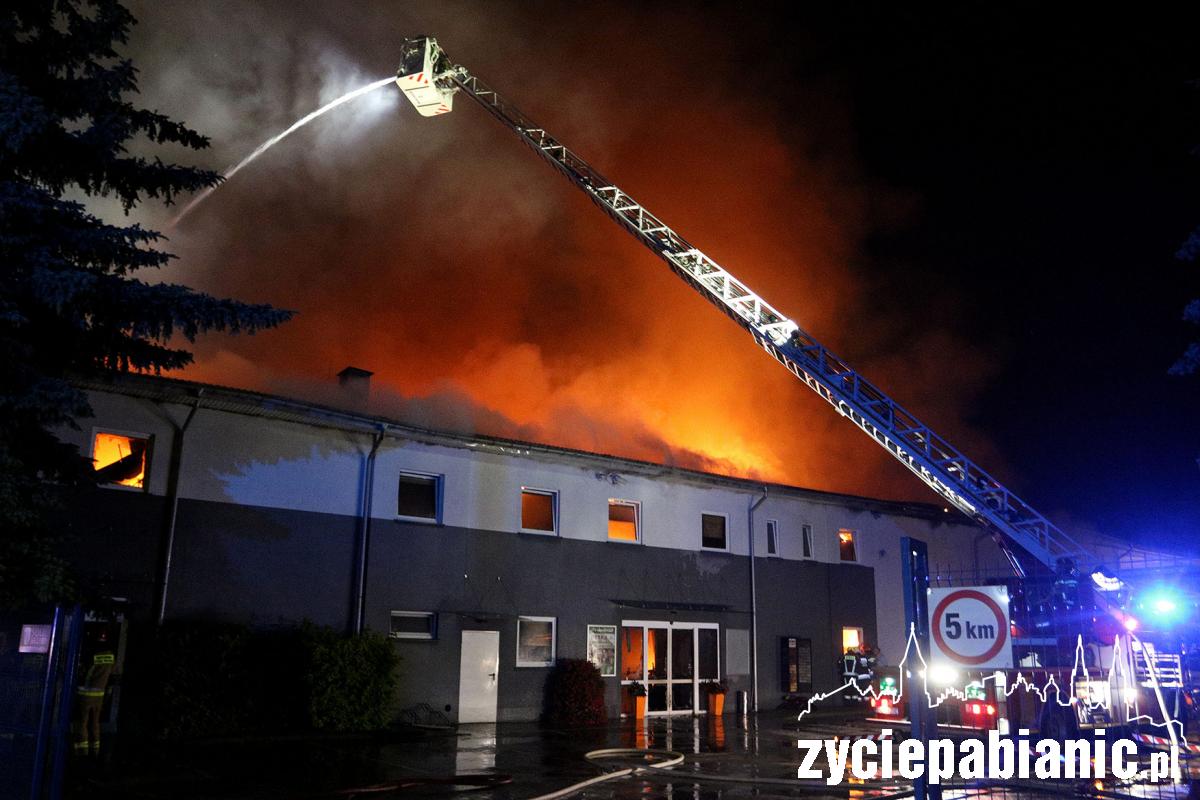 Pożar hurtowni budowlanej Budmax przy ul. Jutrzkowickiej