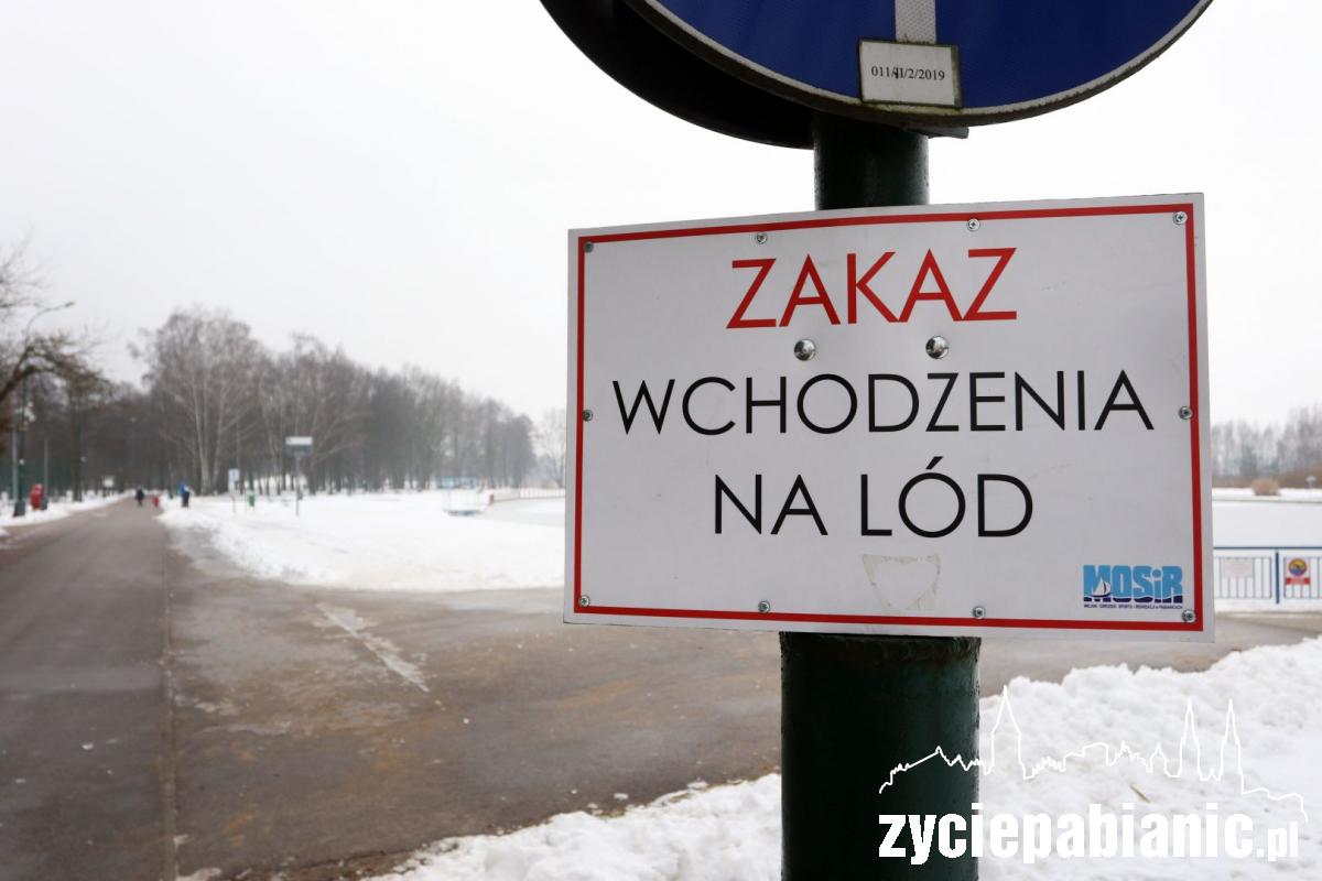 Lewityn: zakaz wchodzenia na lód