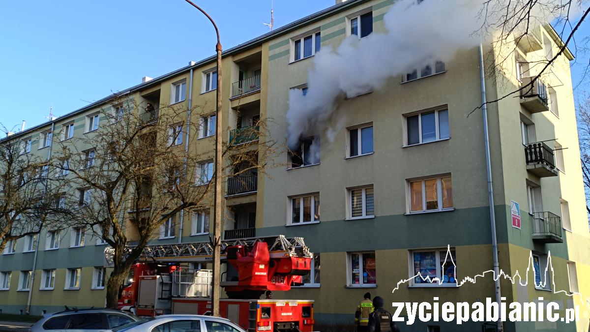 Pożar przy ul. Wyszyńskiego