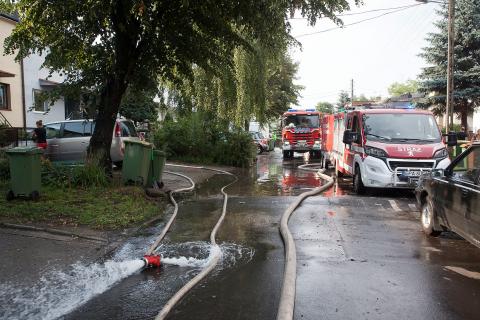 Zalane ulice Bardowskiego i Trębacka Życie Pabianic