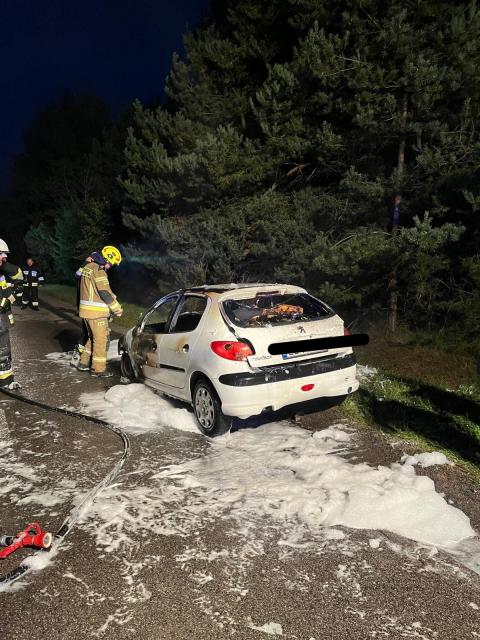 Spłonęło kradzione auto Życie Pabianic