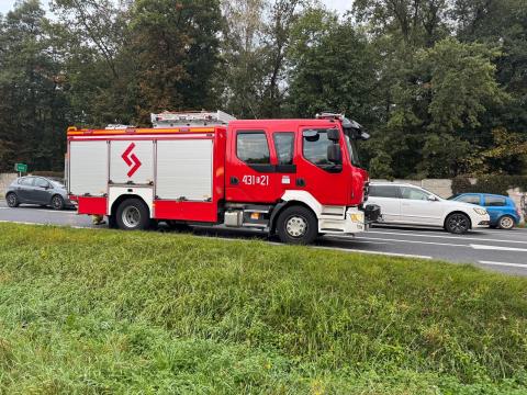 Wypadł z drobi i ”stanął” na boku Życie Pabianic