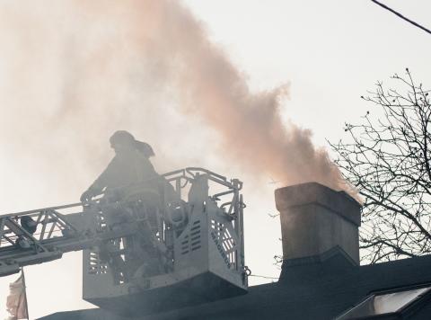 pożar sadzy Olszynowa Życie Pabianic