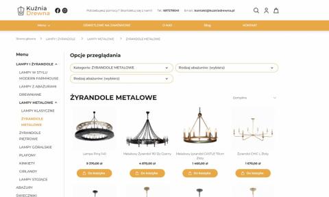 żyrandole metalowe Życie Pabianic