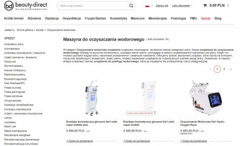 Maszyny do oczyszczania wodorowego - Hurtownia kosmetyczna Beauty Direct Życie Pabianic