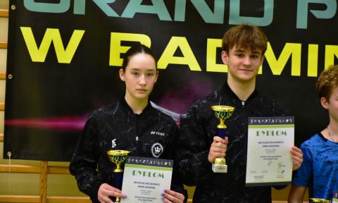 Brązowy mikst badmintonistów Korony Pabianice - Anna Basova i Mateusz Wojnowicz Życie Pabianic