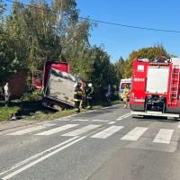 Osobówka zderzyła się z ciężarówką Życie Pabianic