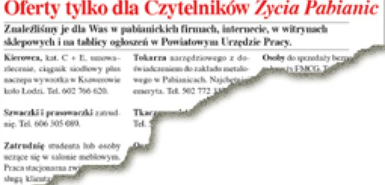 Jest praca - oferty zatrudnienia