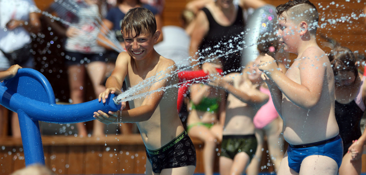 Wodny plac zabaw na Lewitynie już działa