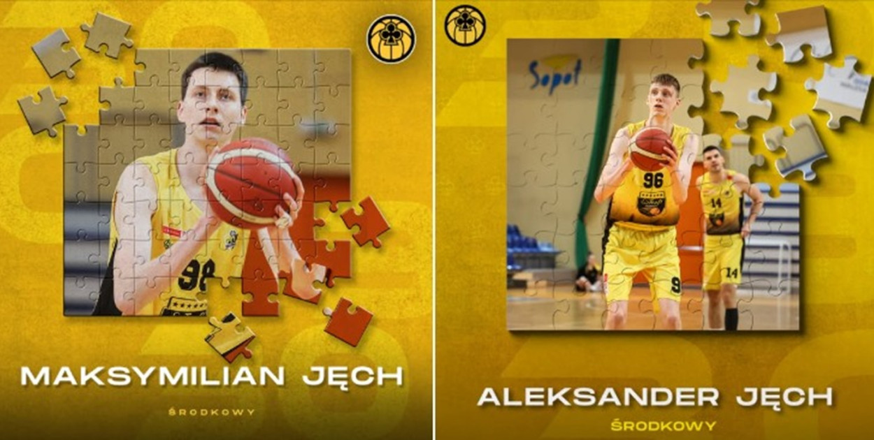 Bracia z Pabianic Aleksander Jęch i Maksymilian Jęch podpisali kontrakty z Treflem Sopot. Fot. facebook.com/Trefl Sopot