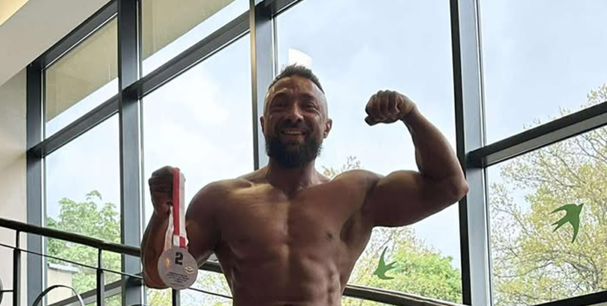 Dominik Sobolewski został wicemistrzem Polski federacji NABBA w kulturystyce