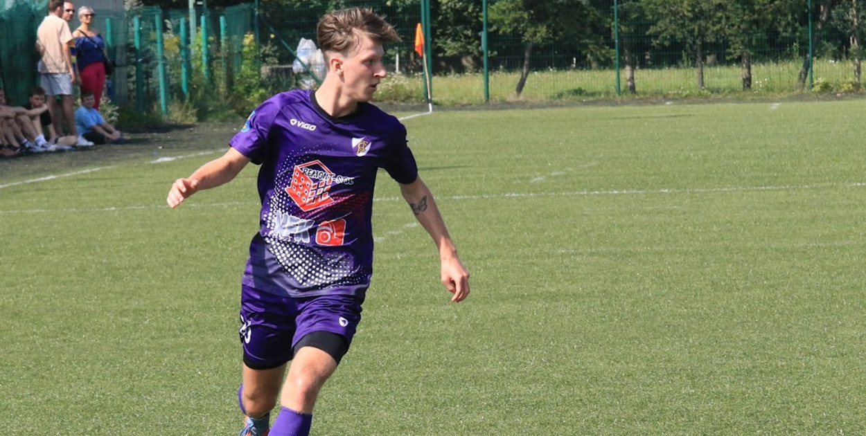 Jan Piotrowski strzelił dwa gole dla PTC Pabianice.