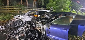 Spłonęły auta za 550 tysięcy zł
