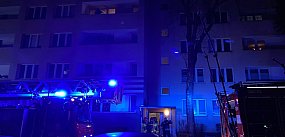 Pożar w bloku na Bugaju