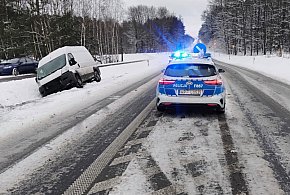 Poranny poślizg i finał jazdy w rowie-68887