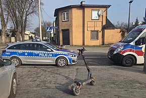 Zderzenie auta z hulajnogą elektryczną