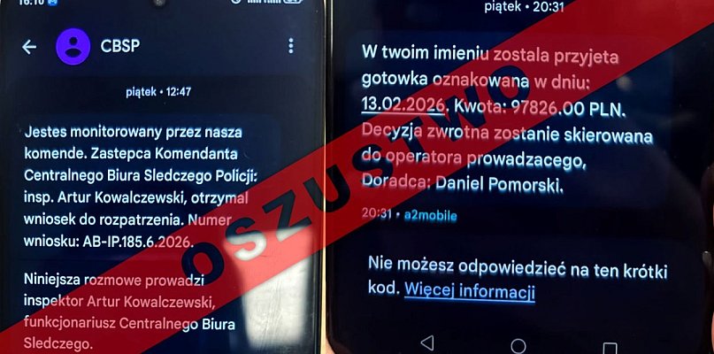 Policja ostrzega przed oszustami. Uwaga na fałszywe sms-y
